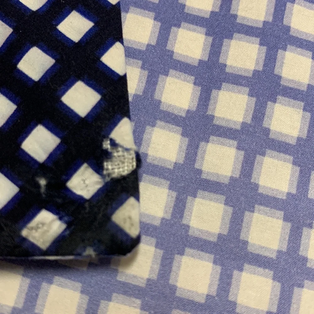 Women's Blue and Black Checkered Top - Picture 6 of 6